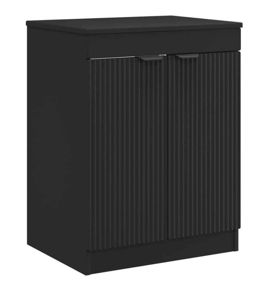 Badezimmerschrank Schwarz 54 x 41 x 70 cm Holzwerkstoff