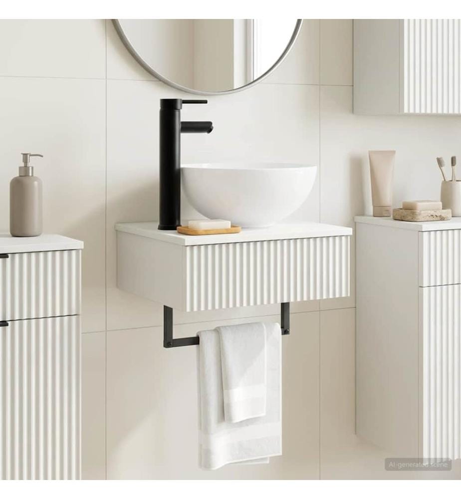 Basin de lavage mural Blanc brillant 40 x 35 x 39 cm