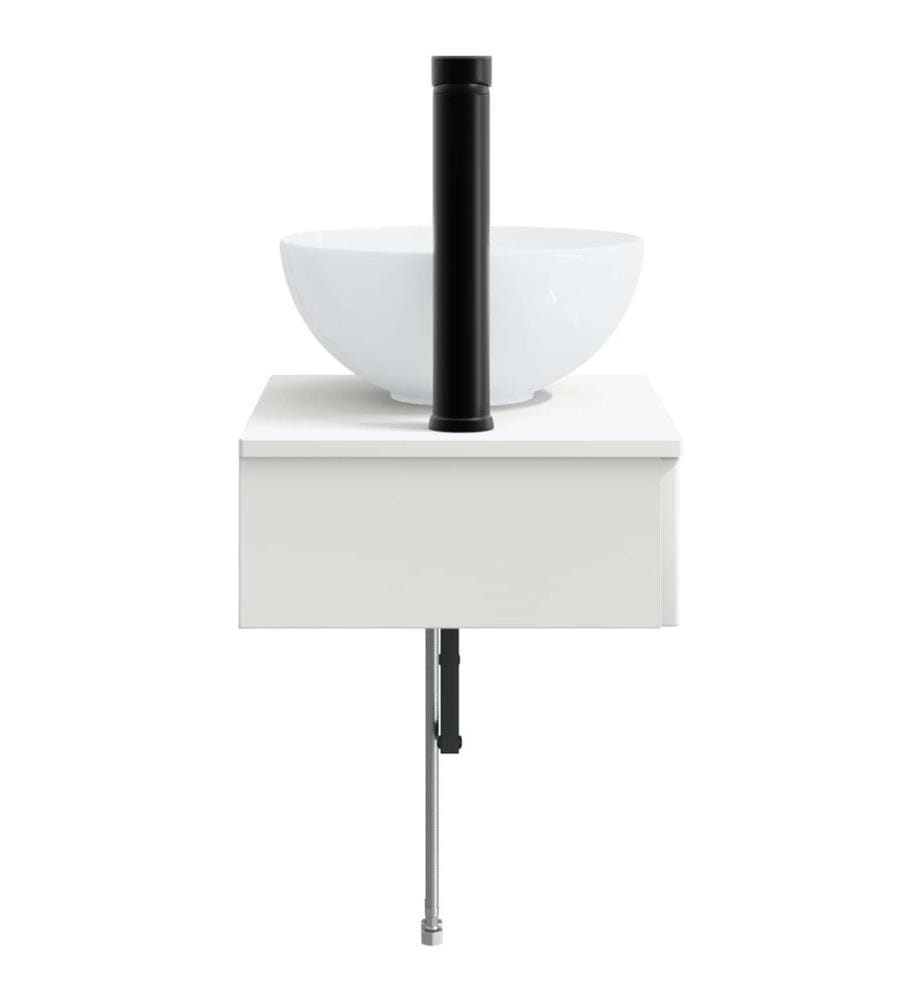 Basin de lavage mural Blanc brillant 40 x 35 x 39 cm