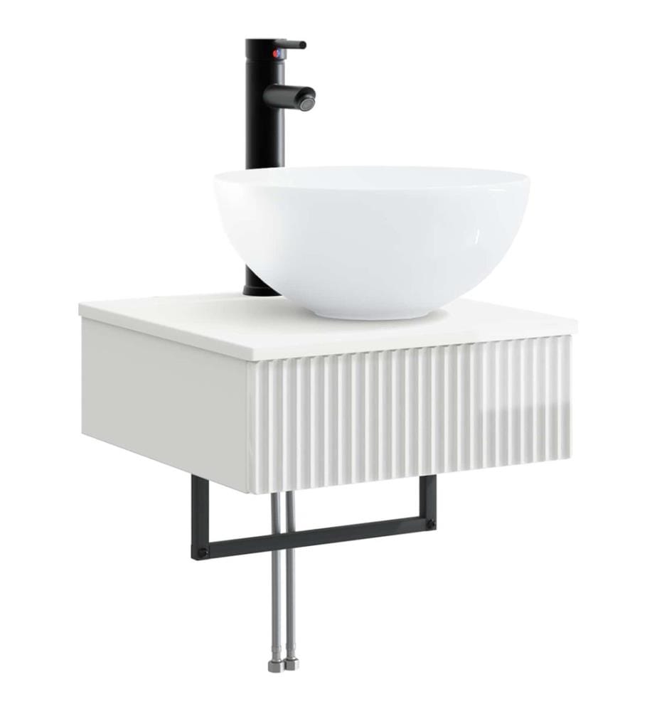 Basin de lavage mural Blanc brillant 40 x 41 x 40,5 cm