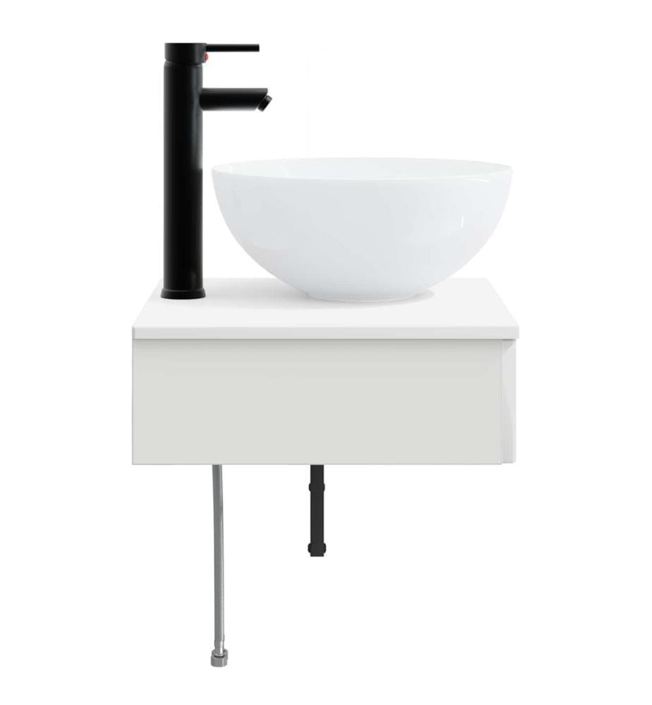 Basin de lavage mural Blanc brillant 40 x 41 x 40,5 cm