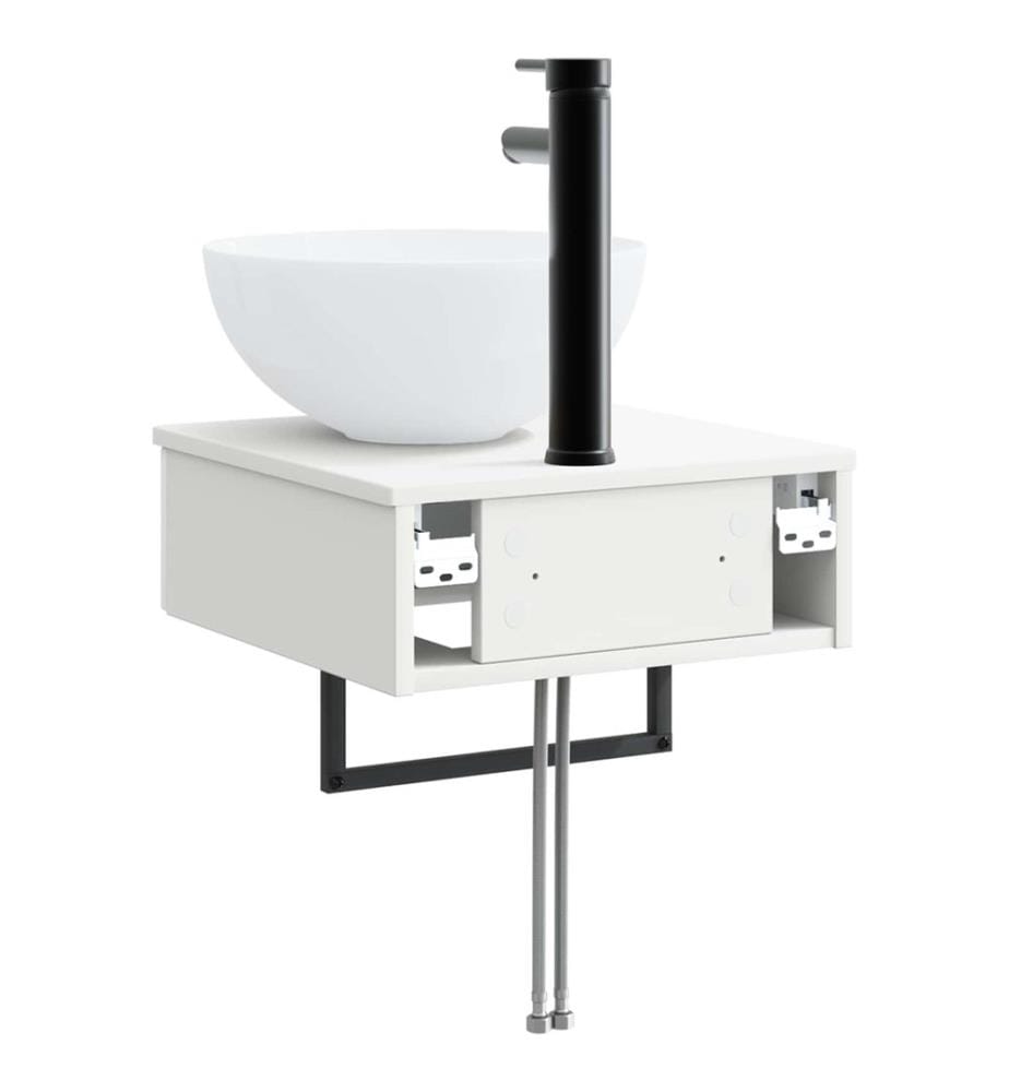 Basin de lavage mural Blanc brillant 40 x 41 x 40,5 cm