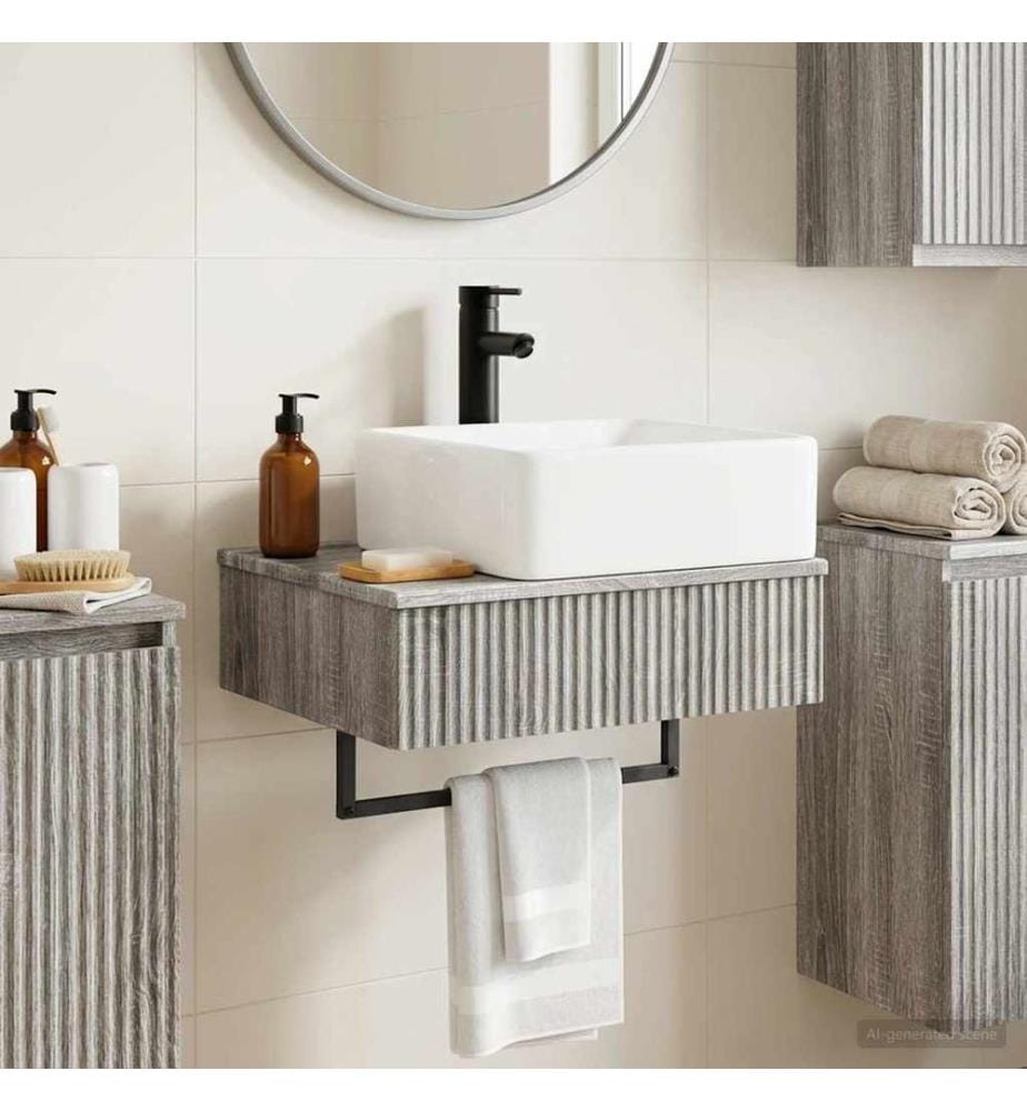 Wandmontiertes Waschbecken Grau Sonoma 50 x 41 x 39 cm