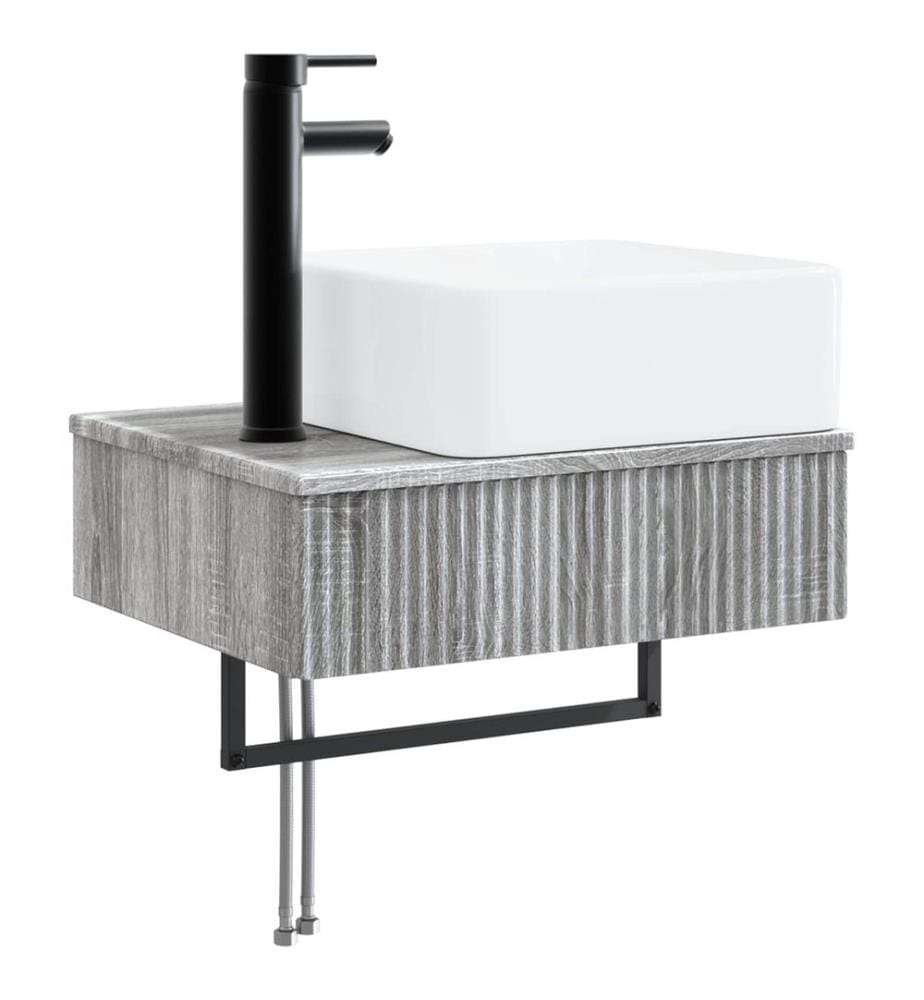 Wandmontiertes Waschbecken Grau Sonoma 50 x 41 x 39 cm