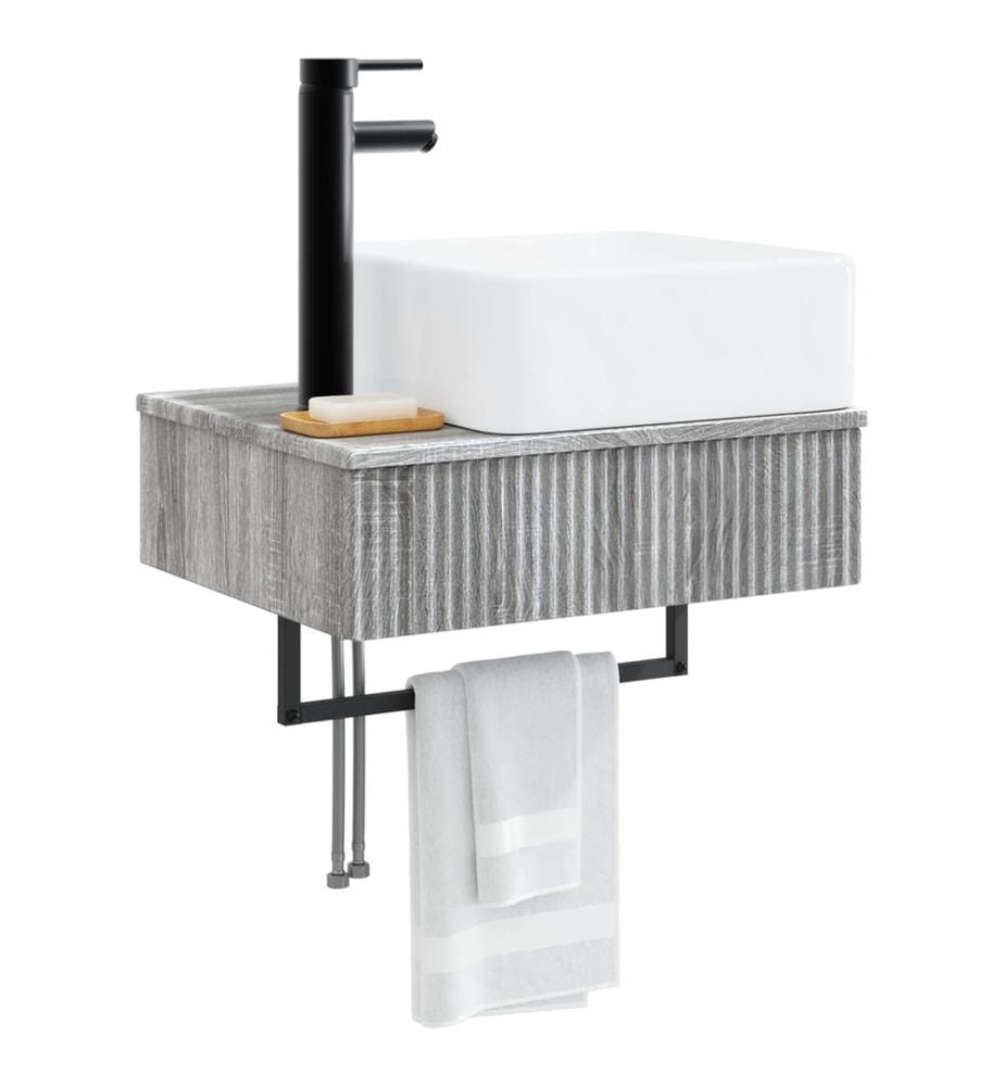Wandmontiertes Waschbecken Grau Sonoma 50 x 41 x 39 cm