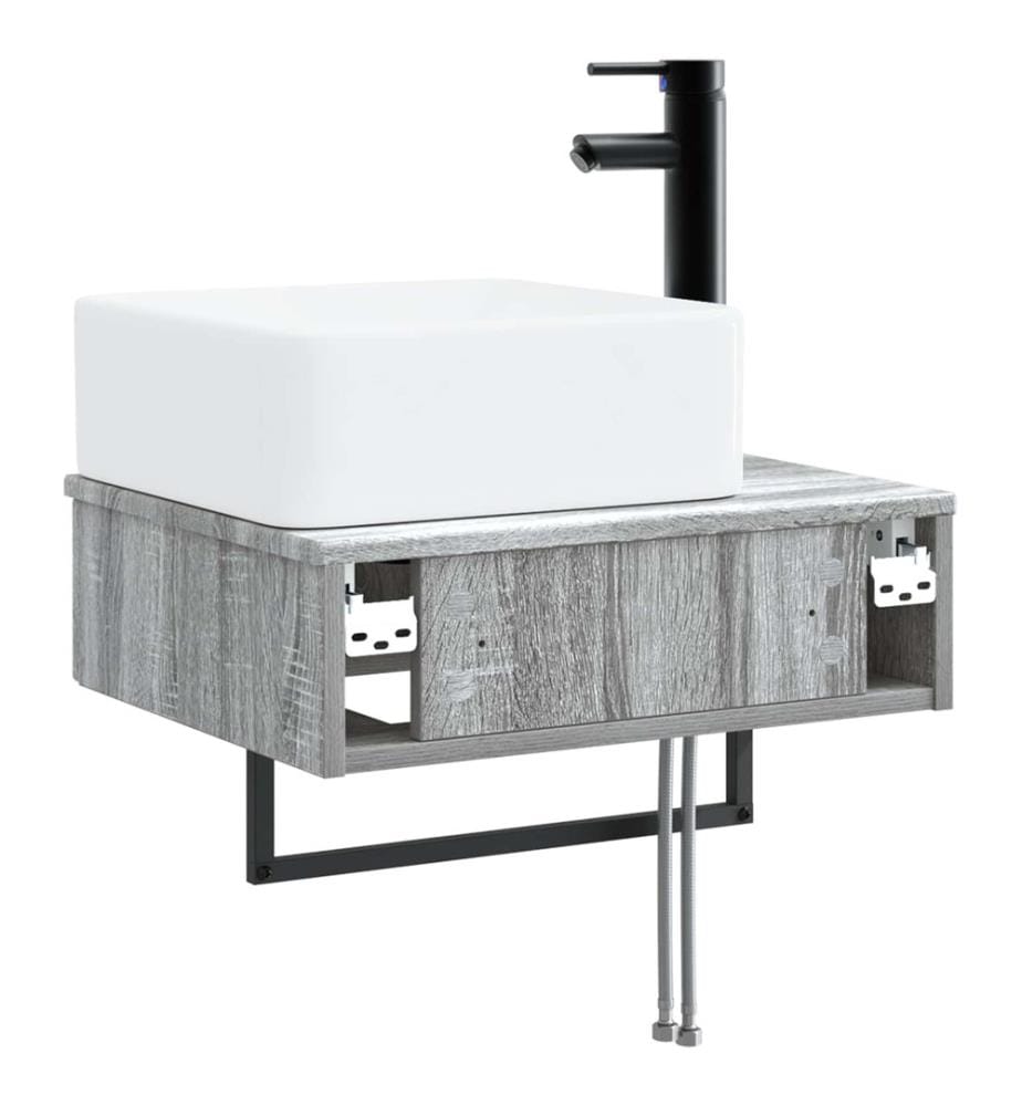 Wandmontiertes Waschbecken Grau Sonoma 50 x 41 x 39 cm