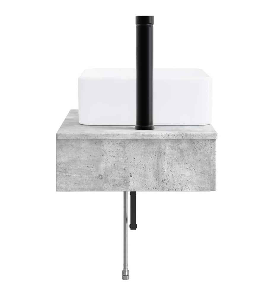 Basin de lavage mural Gris béton 53 x 35 x 39 cm
