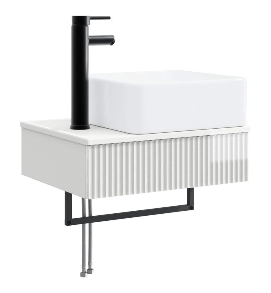 Basin de lavage mural Blanc brillant 53 x 35 x 39 cm