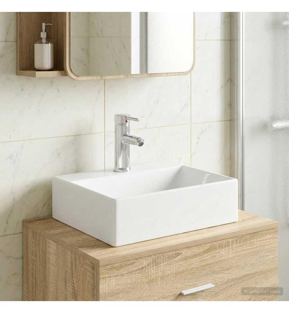 Waschbecken fürs Badezimmer Chrom 39 x 30,5 x 12,5 cm Metall
