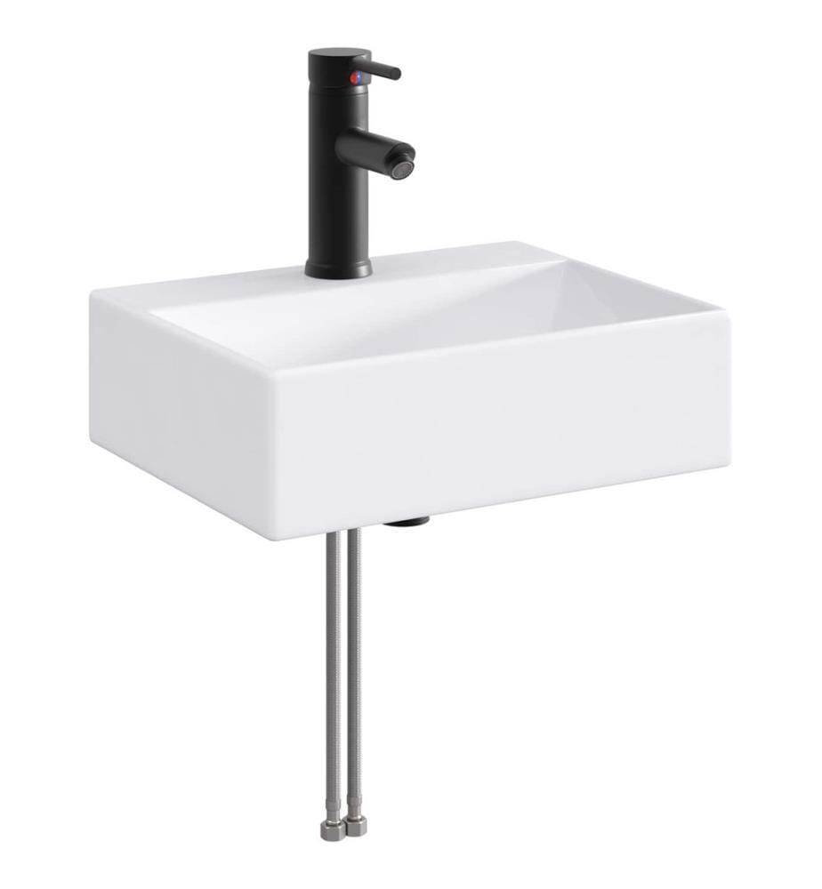 Waschbecken fürs Badezimmer Matt Schwarz 39 x 30,5 x 12,5 cm