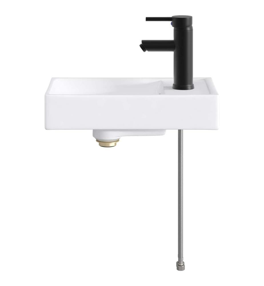 Waschbecken fürs Badezimmer Matt Schwarz 40,5 x 22,5 x 11,5 cm