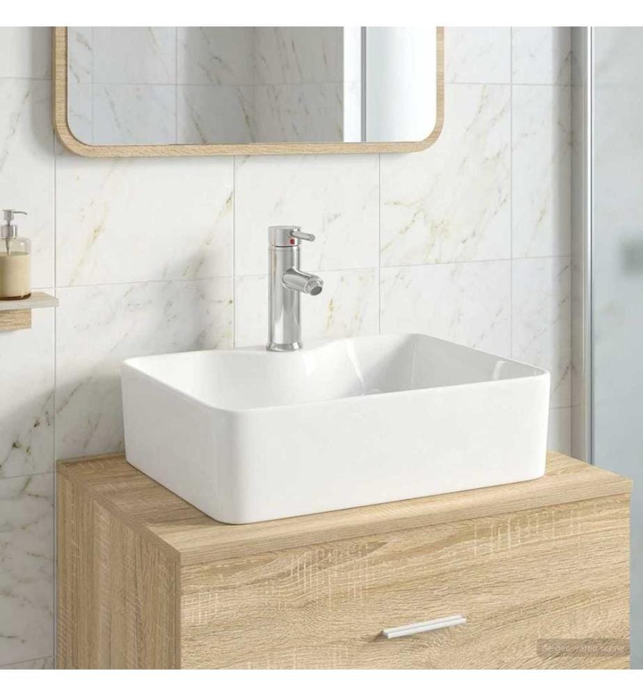 Waschbecken fürs Badezimmer Chrom 48,5 x 37,5 x 13 cm Metall