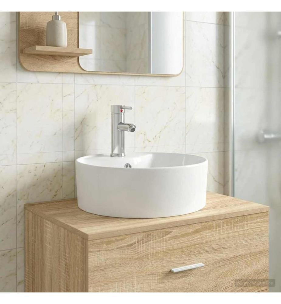 Waschbecken fürs Badezimmer Chrom 40,5 x 40,5 x 15 cm Metall
