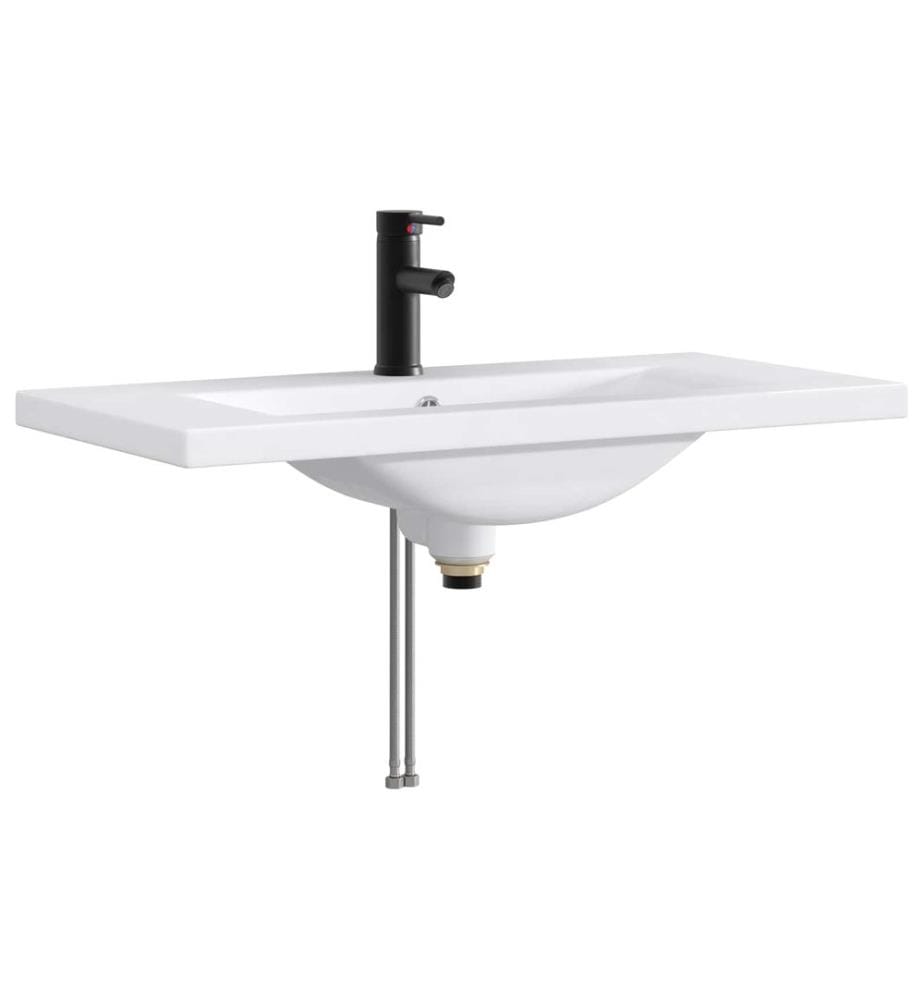 Waschbecken fürs Badezimmer Matt Schwarz 81 x 40 x 17,5 cm