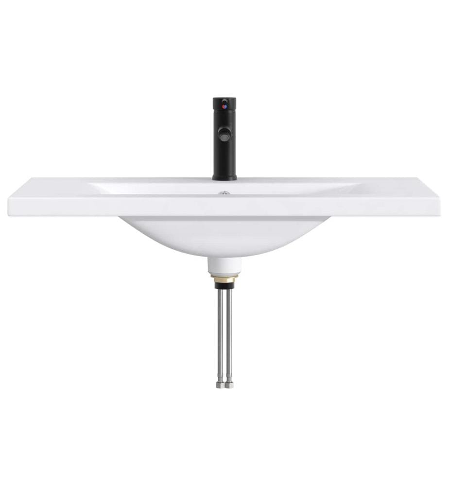 Waschbecken fürs Badezimmer Matt Schwarz 81 x 40 x 17,5 cm