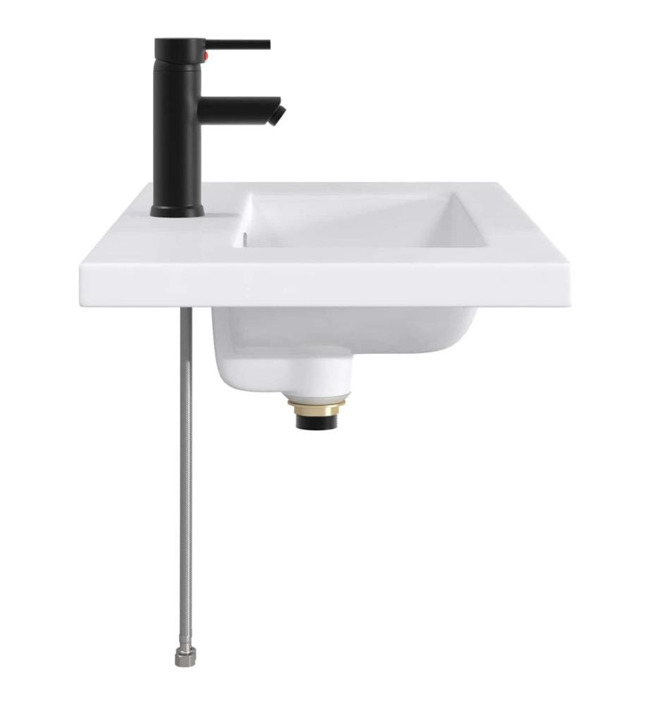 Waschbecken fürs Badezimmer Matt Schwarz 81 x 40 x 17,5 cm