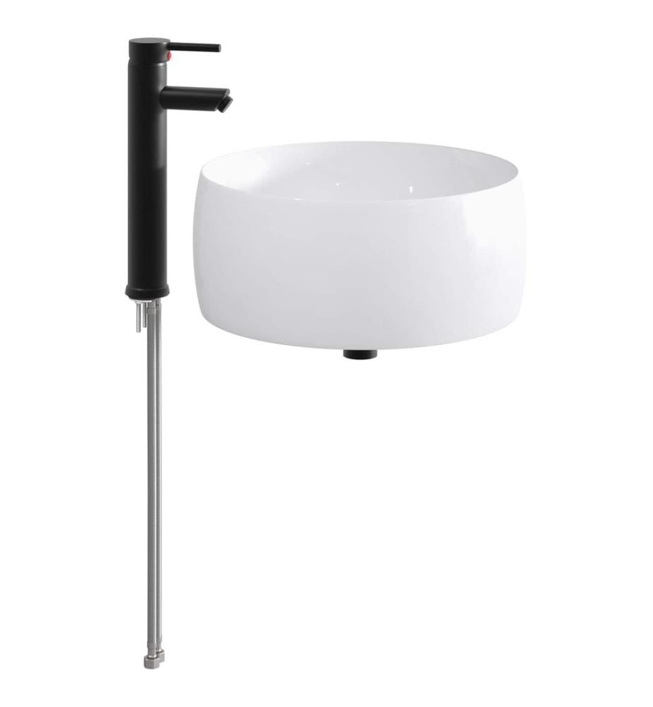 Waschbecken fürs Badezimmer Matt Schwarz 38,5 x 38,5 x 16 cm