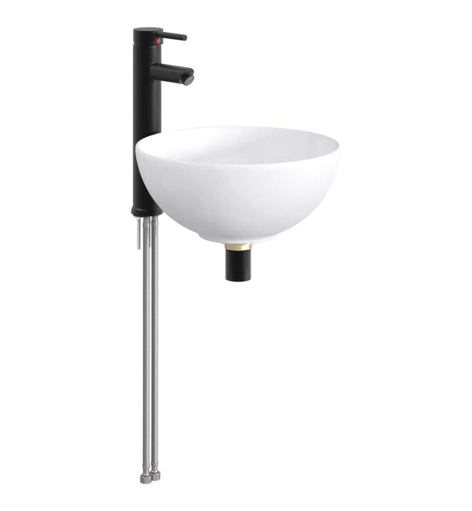 Waschbecken fürs Badezimmer Matt Schwarz 32 x 32 x 13 cm Metall