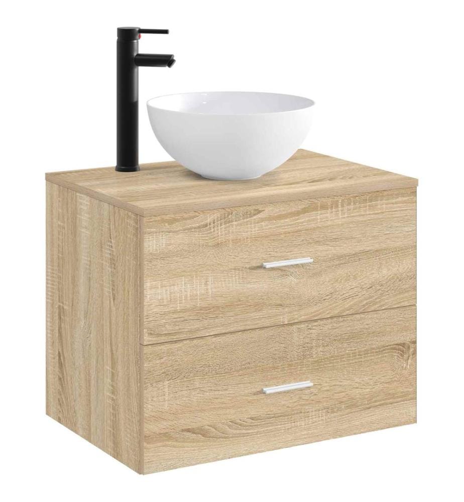 Waschbecken fürs Badezimmer Matt Schwarz 35,5 x 35,5 x 14,5 cm