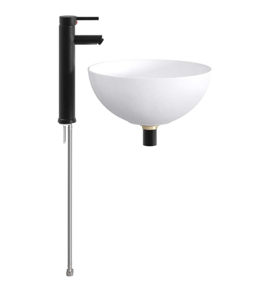 Waschbecken fürs Badezimmer Matt Schwarz 35,5 x 35,5 x 14,5 cm