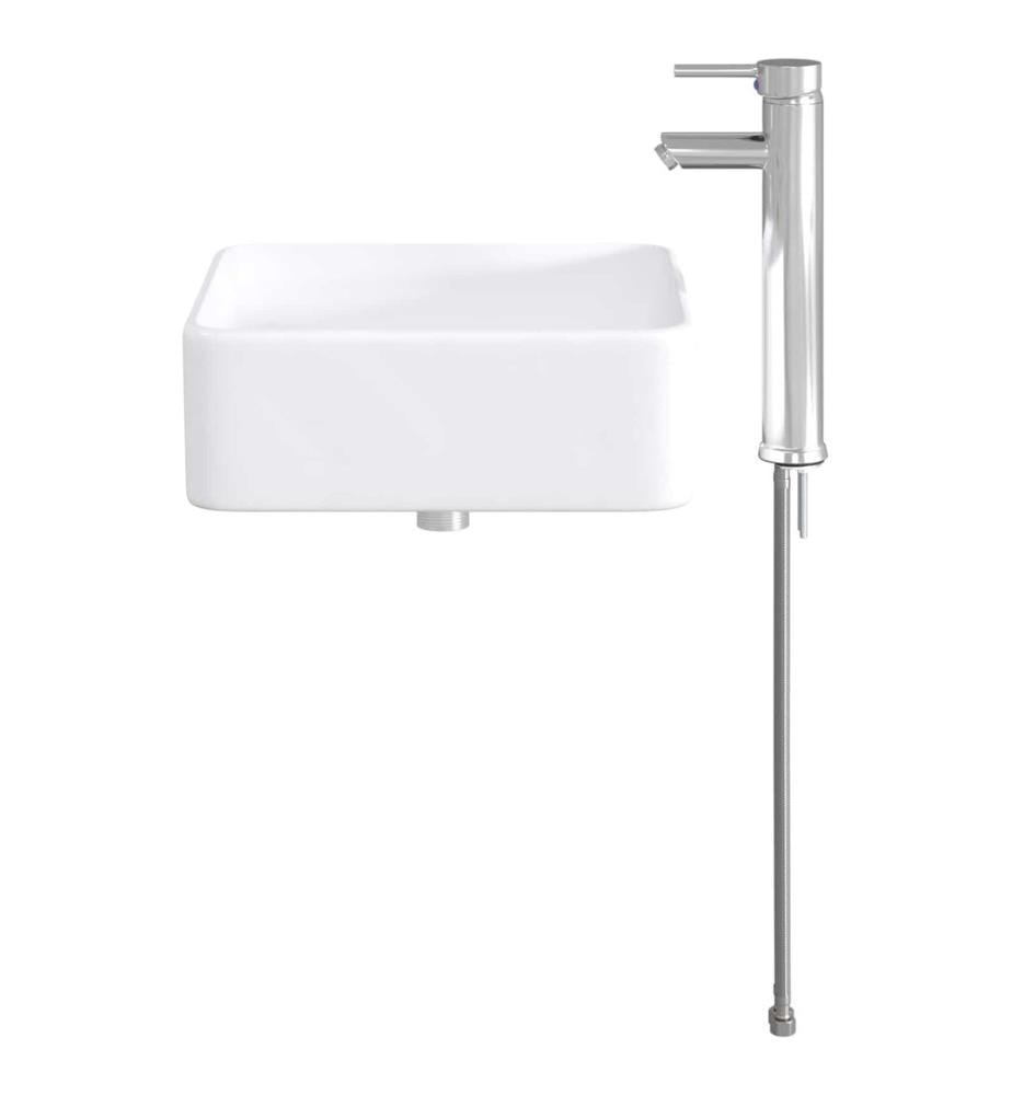 Waschbecken fürs Badezimmer Chrom 36,5 x 36,5 x 13 cm Metall