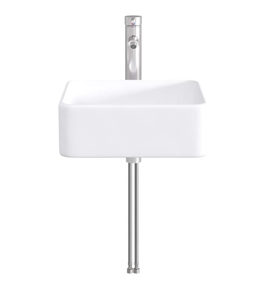 Waschbecken fürs Badezimmer Chrom 36,5 x 36,5 x 13 cm Metall