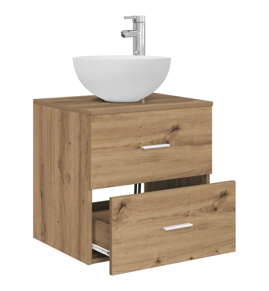 Wandmontierte Waschbeckenschränke Artisan-Eiche