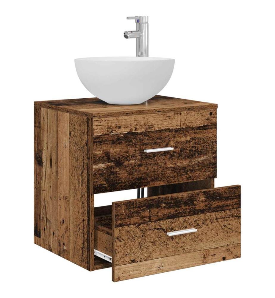 Vanité de lavabo mural Bois ancien 49,5 x 41 x 64,5 cm