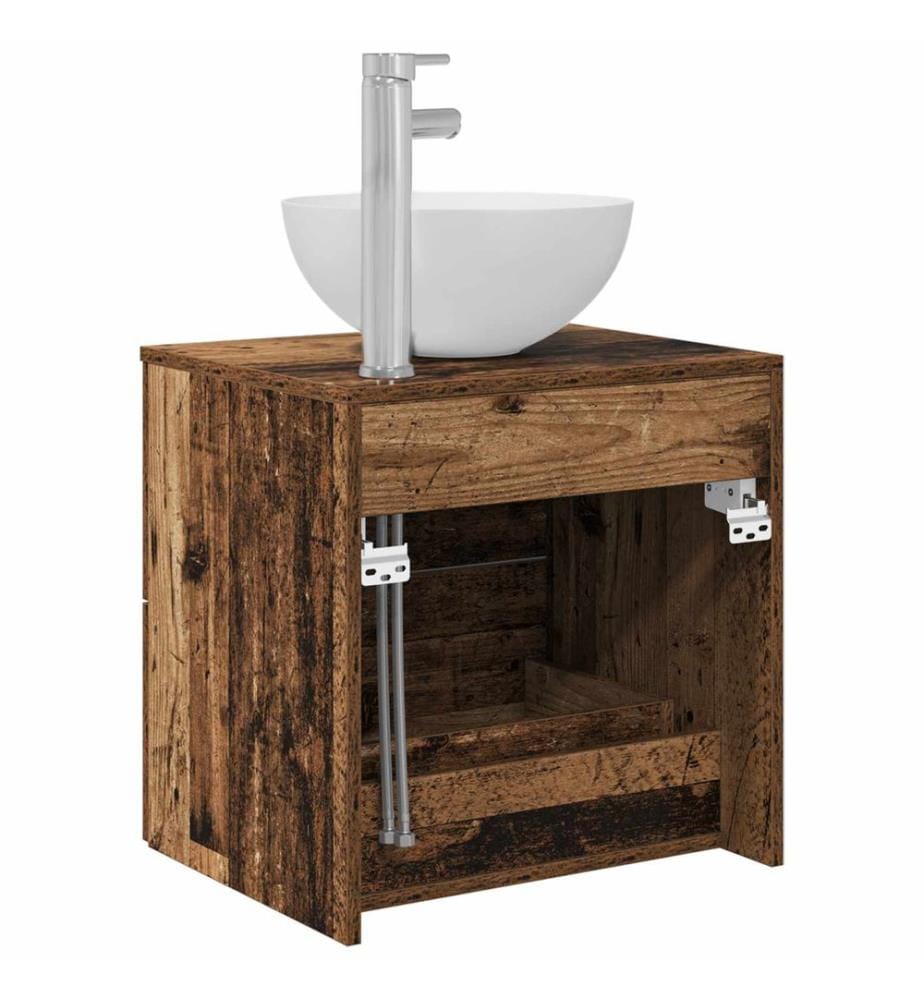 Vanité de lavabo mural Bois ancien 49,5 x 41 x 64,5 cm