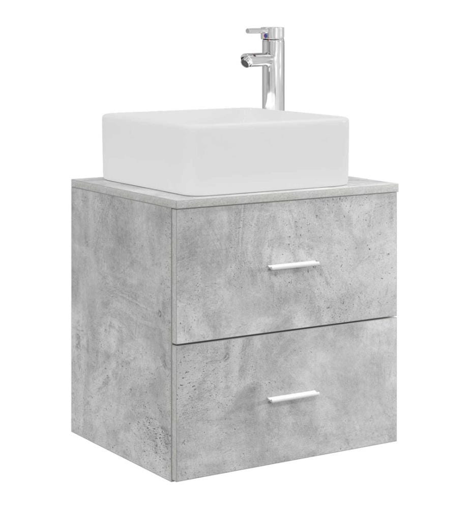 Wandmontierte Waschtisch Betongrau 49,5 x 41 x 63 cm