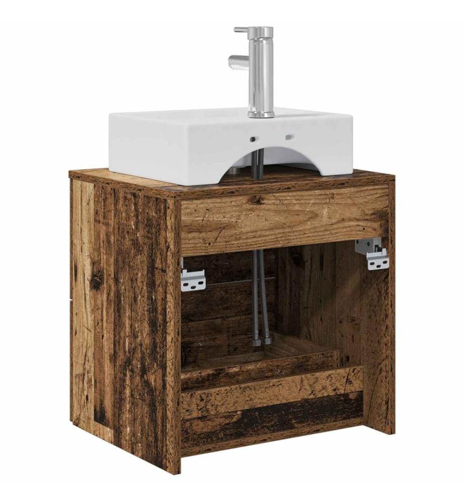 Vanité de lavabo mural Bois ancien 49,5 x 41 x 62,5 cm