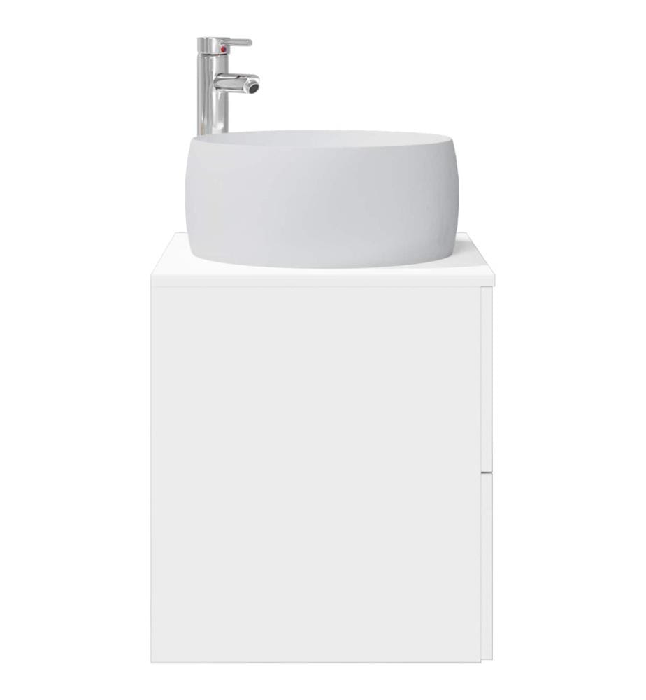 Vanité de lavabo mural Blanc 49,5 x 44,5 x 66 cm