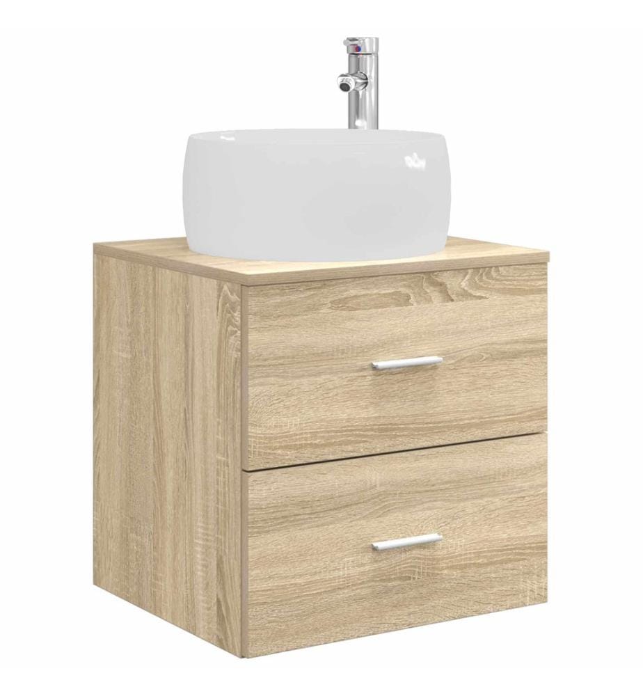 Wandmontierte Waschtisch Sonoma-Eiche 49,5 x 44,5 x 66 cm