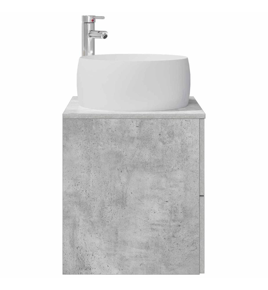 Vanité de lavabo mural Gris béton 49,5 x 44,5 x 66 cm