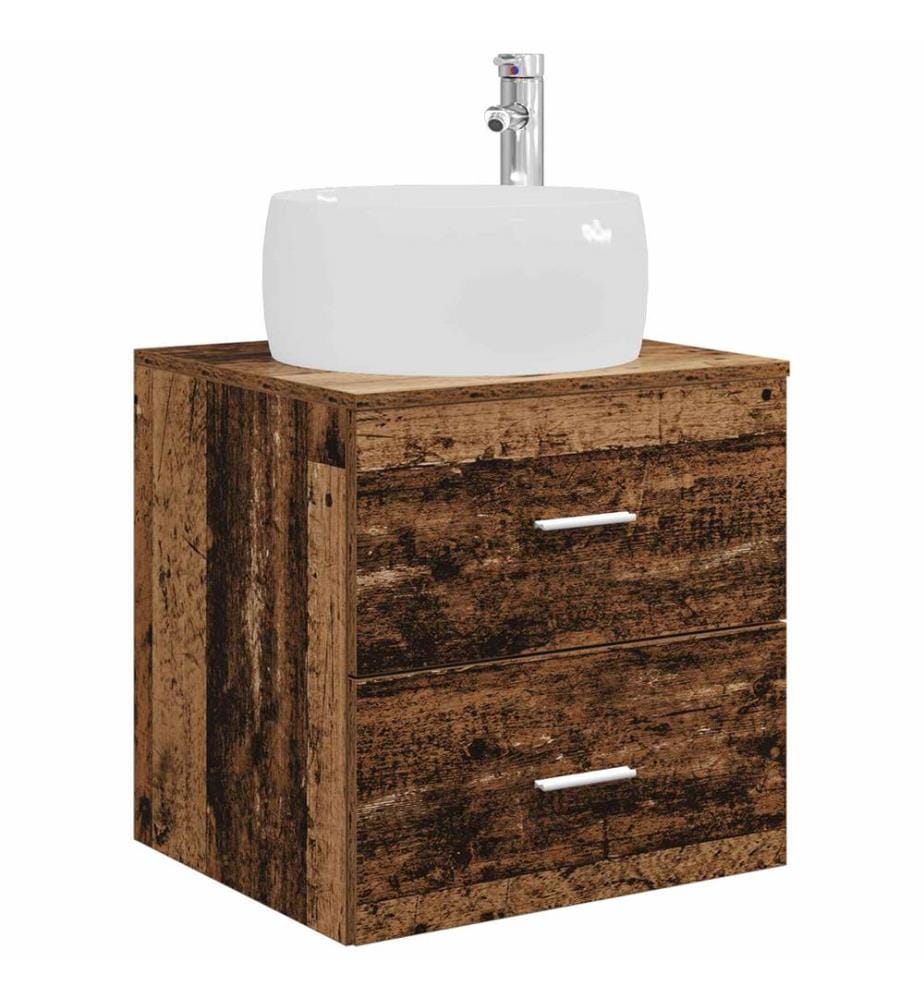 Wandmontierte Waschtisch Altholz 49,5 x 44,5 x 66 cm