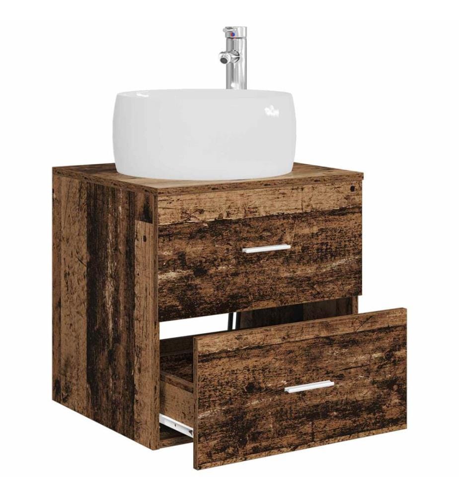 Wandmontierte Waschtisch Altholz 49,5 x 44,5 x 66 cm