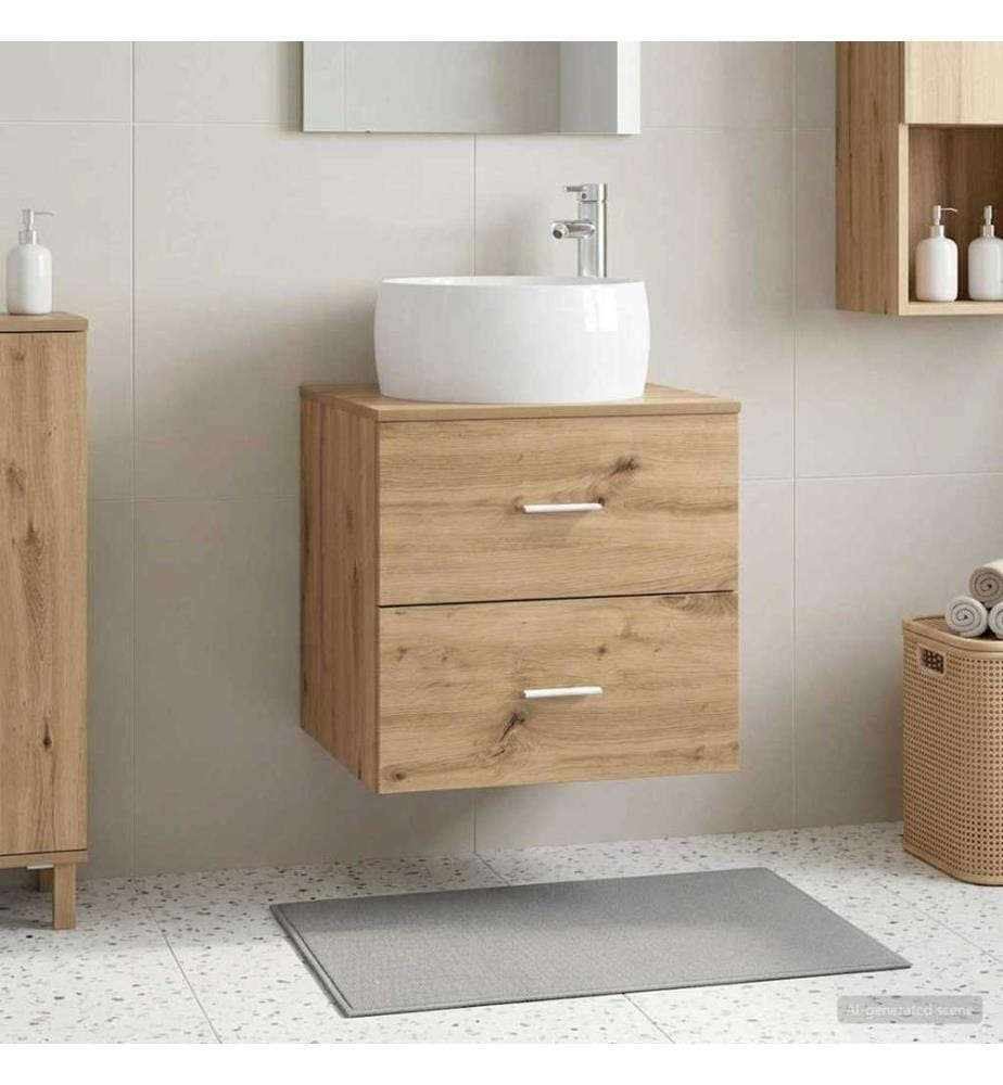 Wandmontierte Waschtisch Artisan-Eiche 49,5 x 44,5 x 66 cm