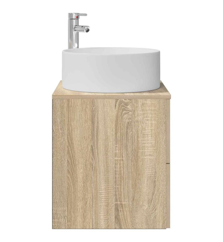 Vanité de lavabo mural Chêne Sonoma 49,5 x 44,5 x 65,5 cm