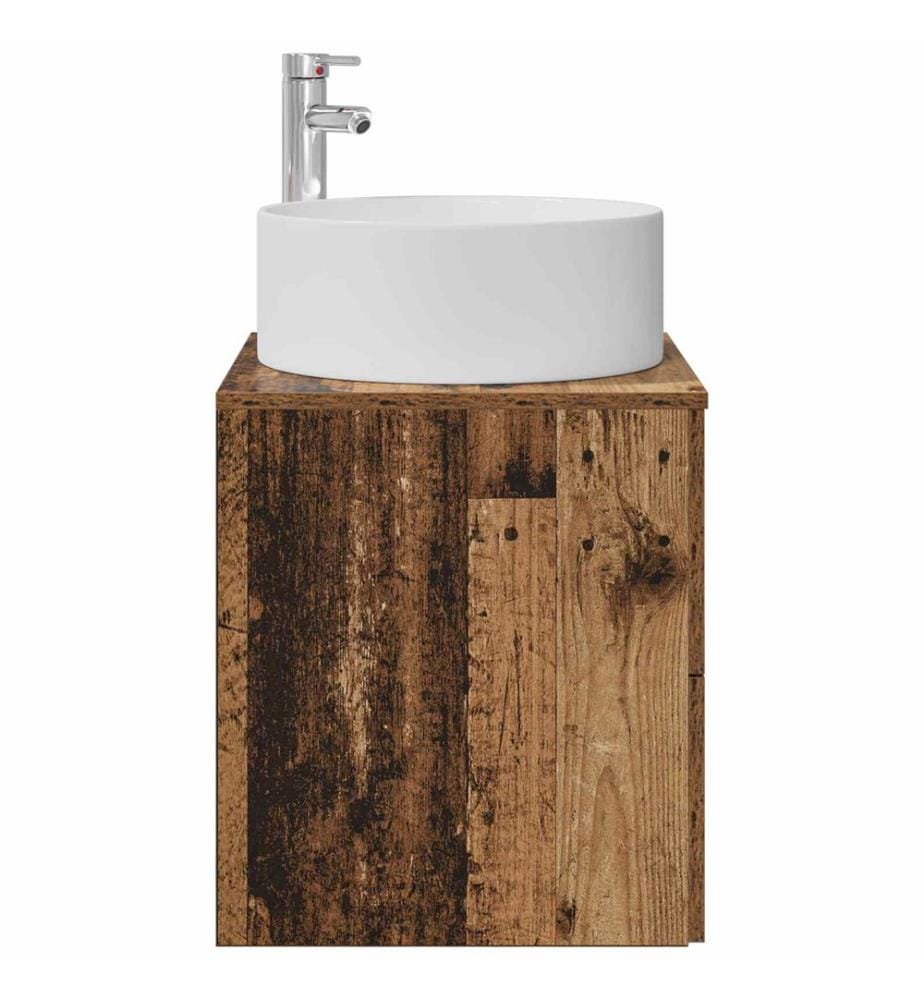 Vanité de lavabo mural Bois ancien 49,5 x 44,5 x 65,5 cm