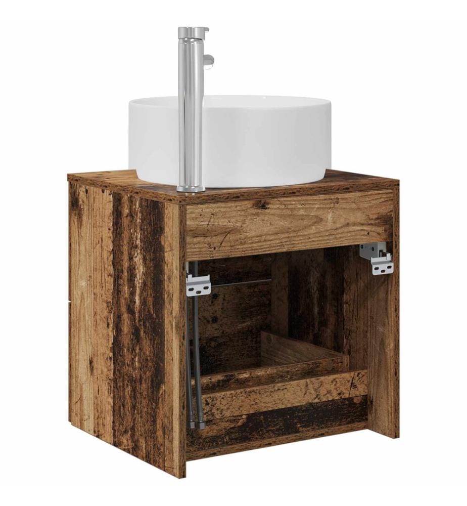 Vanité de lavabo mural Bois ancien 49,5 x 44,5 x 65,5 cm