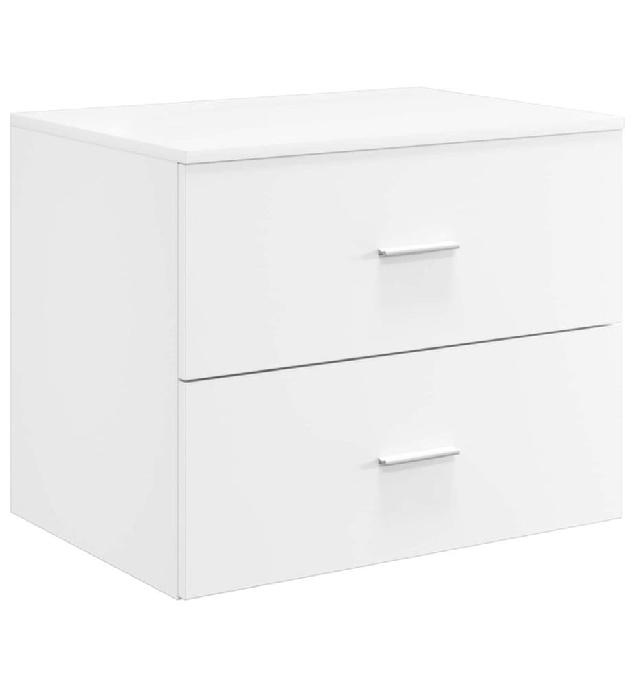 Meuble de Salle de Bain Suspendu Blanc 62,5 x 44,5 x 50 cm