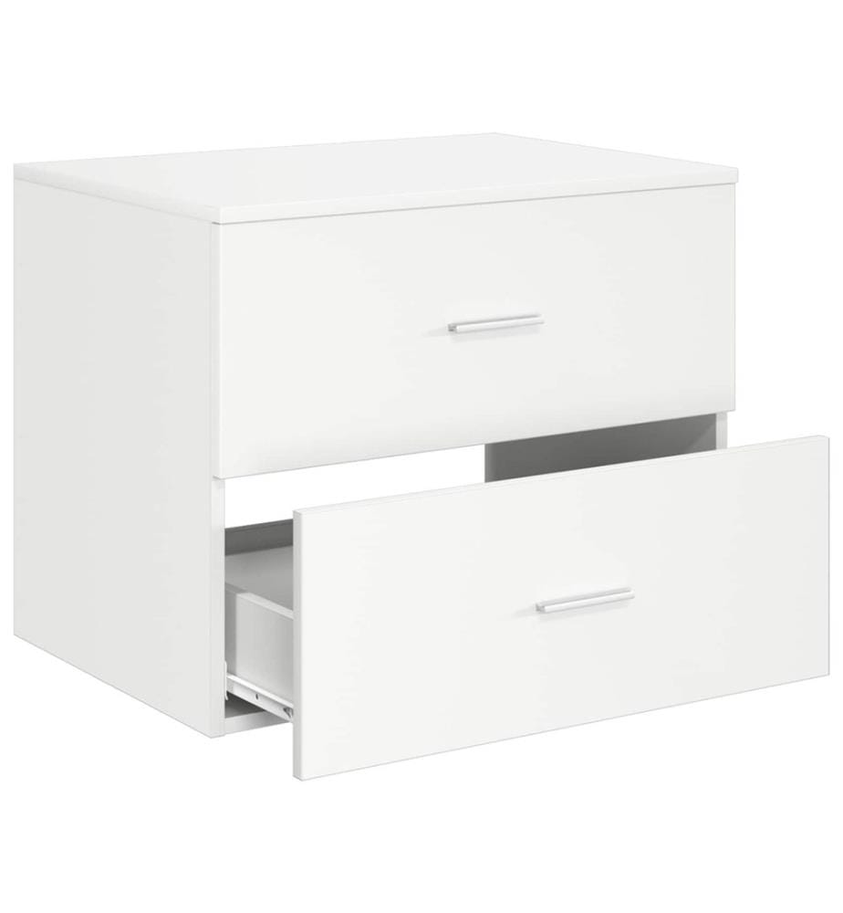 Meuble de Salle de Bain Suspendu Blanc 62,5 x 44,5 x 50 cm