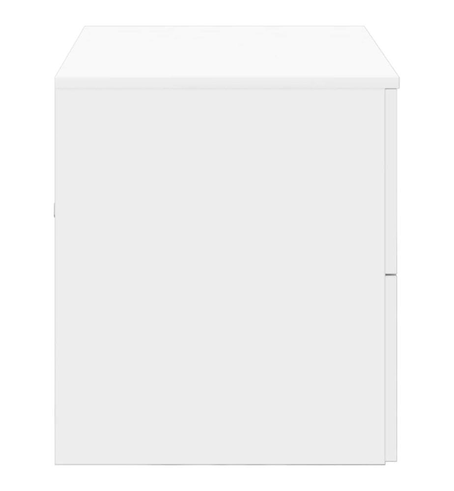 Meuble de Salle de Bain Suspendu Blanc 62,5 x 44,5 x 50 cm