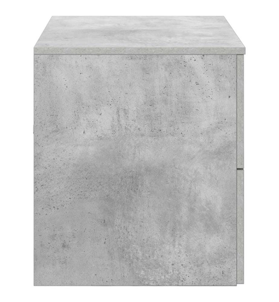 Meuble de Salle de Bain Suspendu Gris béton 62,5 x 44,5 x 50 cm