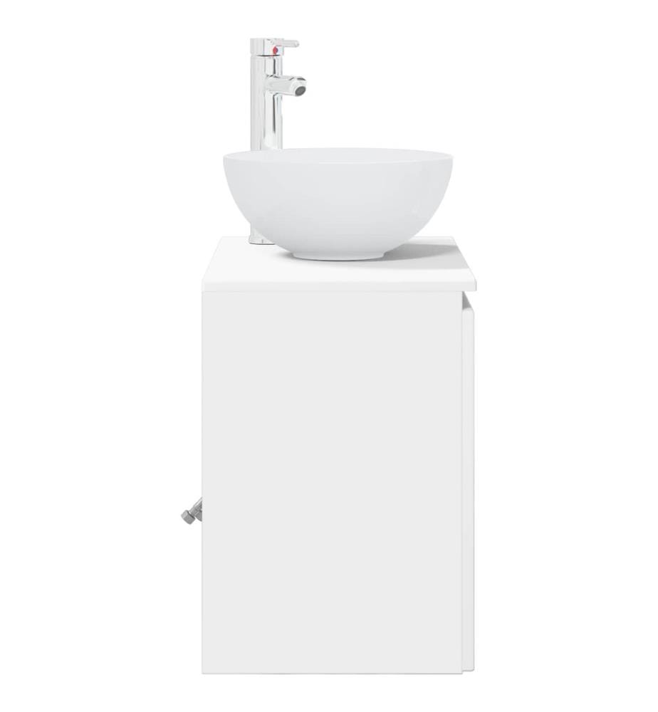 Vanité de lavabo mural Blanc 49,5 x 35 x 63 cm