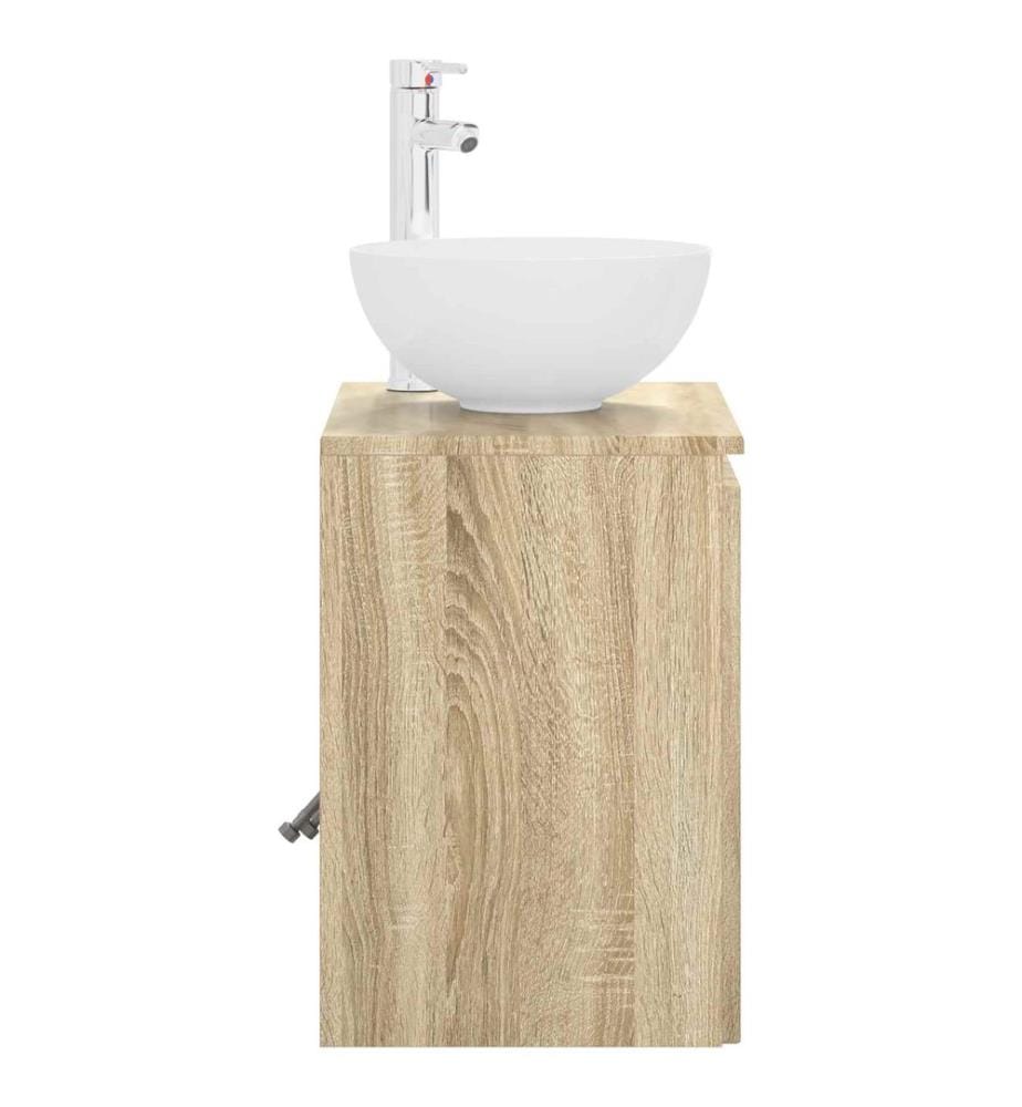Vanité de lavabo mural Chêne Sonoma 49,5 x 35 x 63 cm