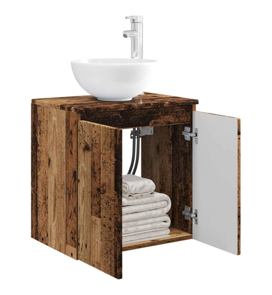 Wandmontierte Waschtisch Altholz 49,5 x 35 x 63 cm