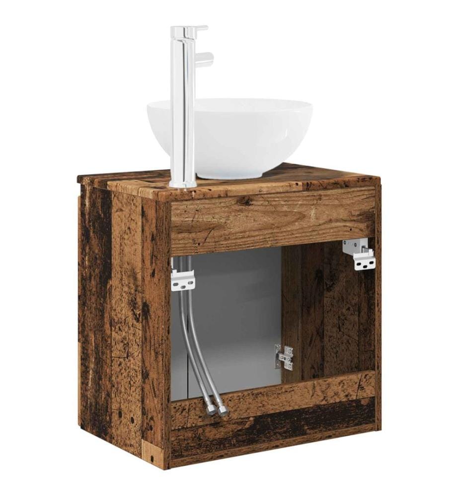 Wandmontierte Waschtisch Altholz 49,5 x 35 x 63 cm