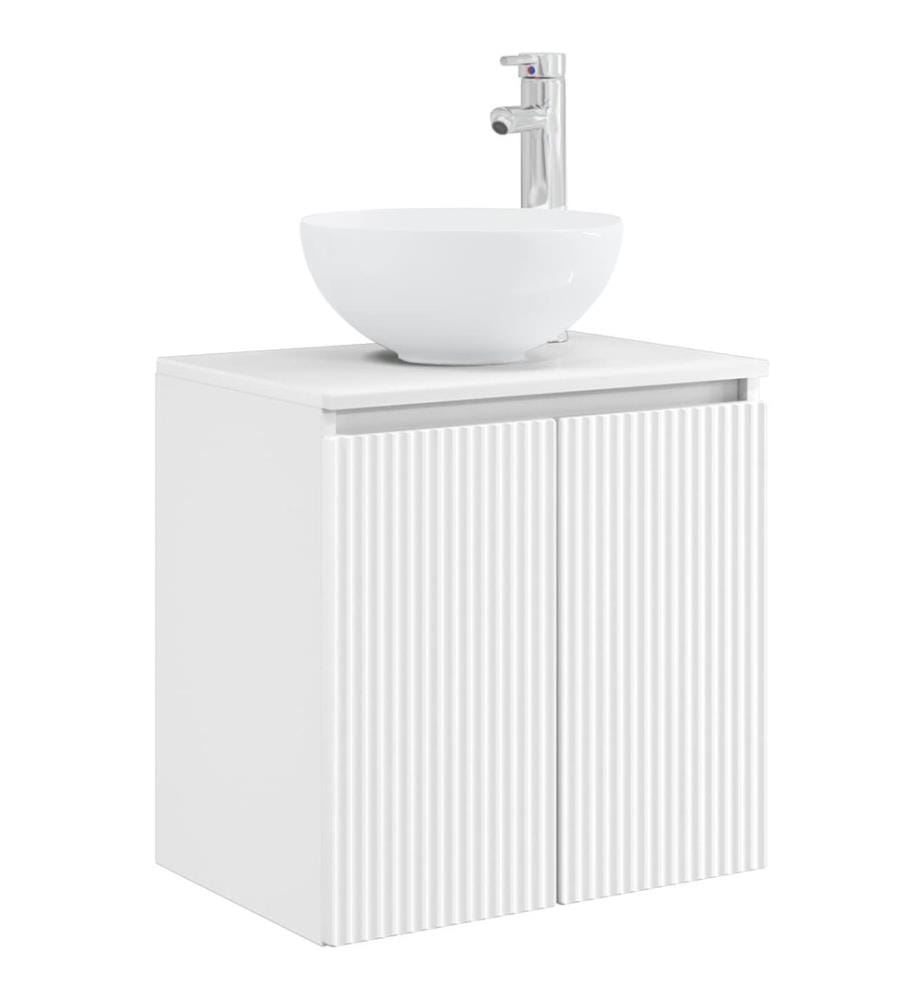 Vanité de lavabo mural Blanc 49,5 x 41 x 64,5 cm
