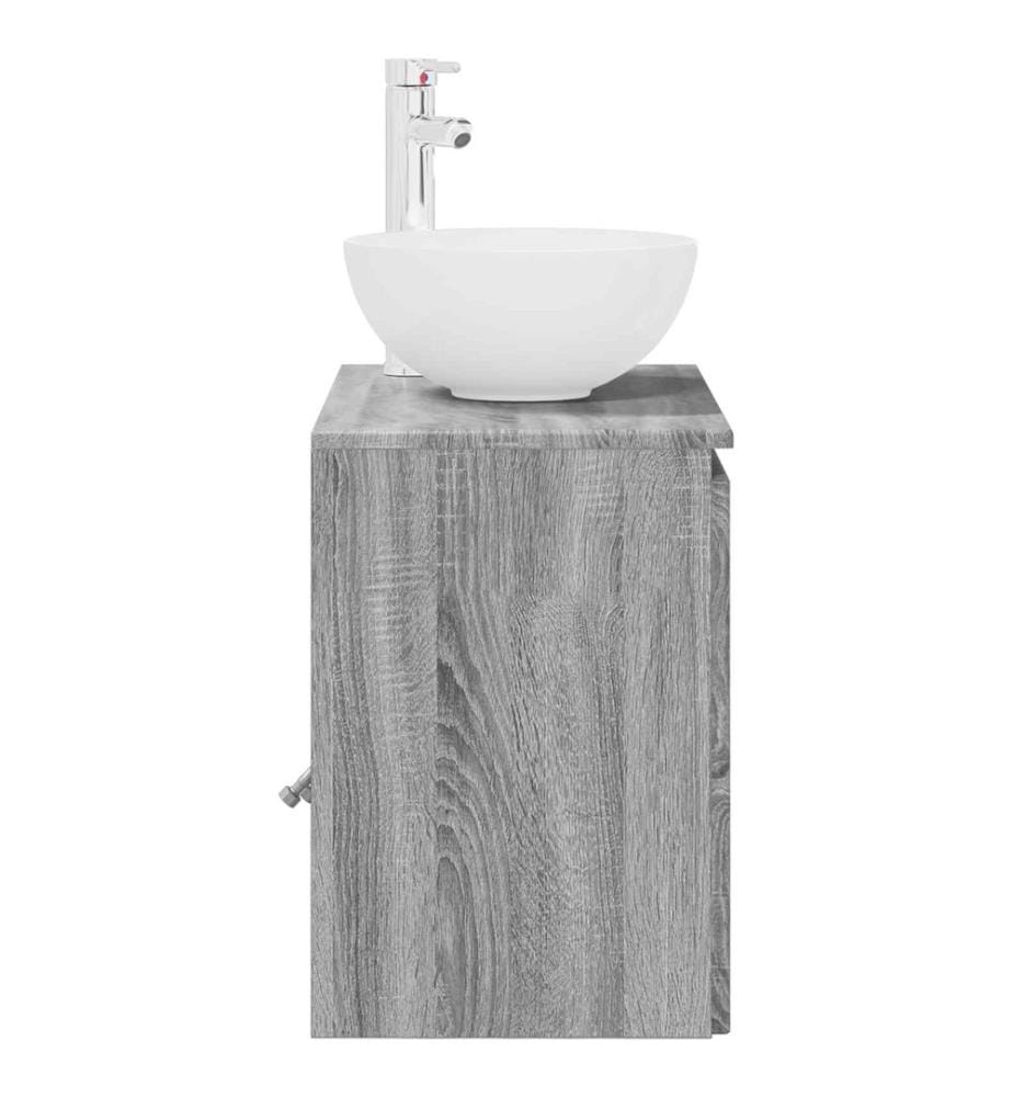 Vanité de lavabo mural Sonoma gris 49,5 x 41 x 64,5 cm